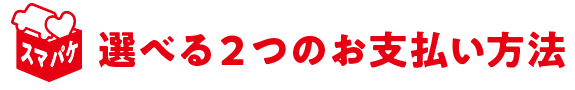 スマパケ 選べる２つのお支払い方法